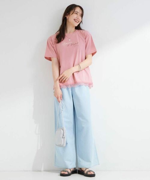 SHOO・LA・RUE / シューラルー デニムパンツ | 【セットアップ可/S-LL】夏でも快適 ライトオンスデニム イージーワイドパンツ | 詳細28