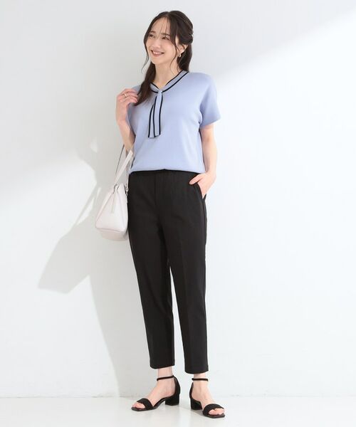 SHOO・LA・RUE / シューラルー ショート・ハーフ・半端丈パンツ | 【ひんやり／着丈が選べる/S-LL】脚のラインを拾いにくい ストレッチ スティックパンツ | 詳細22