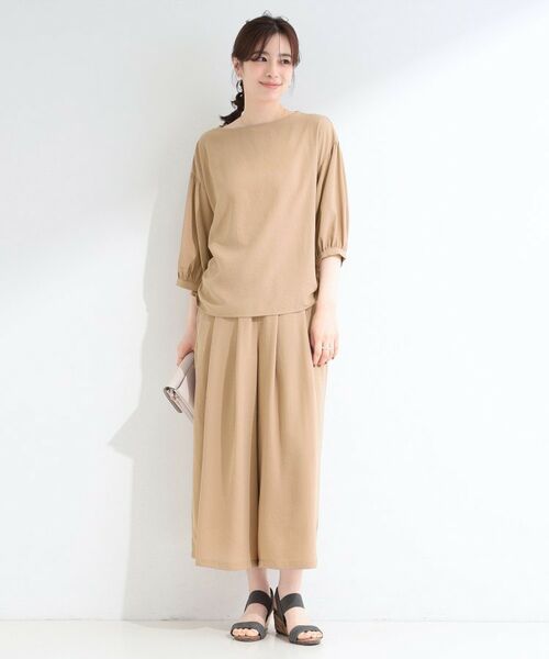 SHOO・LA・RUE / シューラルー ショート・ハーフ・半端丈パンツ | 【セットアップ可】麻調タックスカーチョパンツ | 詳細11