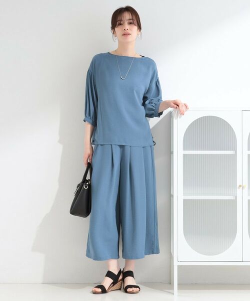 SHOO・LA・RUE / シューラルー ショート・ハーフ・半端丈パンツ | 【セットアップ可】麻調タックスカーチョパンツ | 詳細18