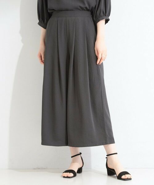 SHOO・LA・RUE / シューラルー ショート・ハーフ・半端丈パンツ | 【セットアップ可】麻調タックスカーチョパンツ | 詳細3