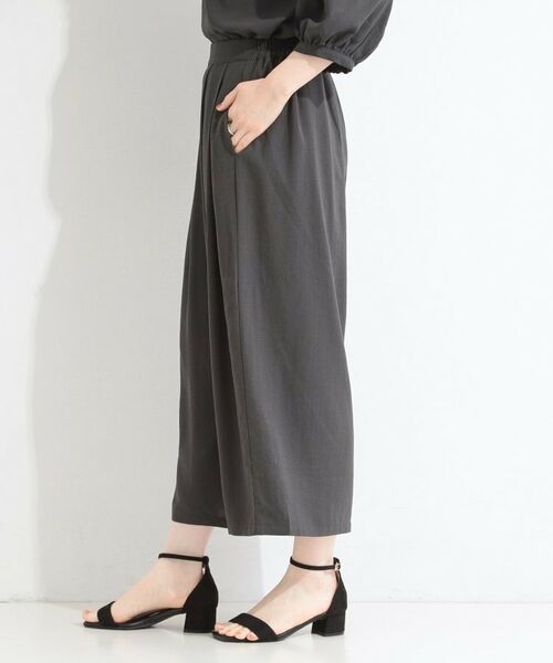 SHOO・LA・RUE / シューラルー ショート・ハーフ・半端丈パンツ | 【セットアップ可】麻調タックスカーチョパンツ | 詳細4