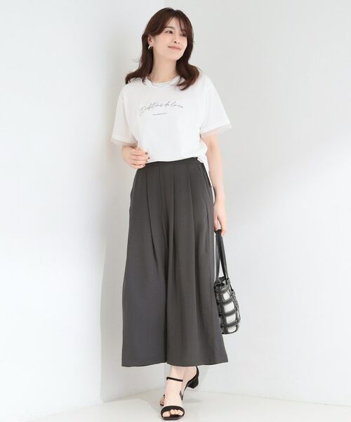SHOO・LA・RUE / シューラルー ショート・ハーフ・半端丈パンツ | 【セットアップ可】麻調タックスカーチョパンツ | 詳細5