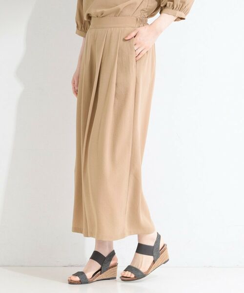 SHOO・LA・RUE / シューラルー ショート・ハーフ・半端丈パンツ | 【セットアップ可】麻調タックスカーチョパンツ | 詳細9