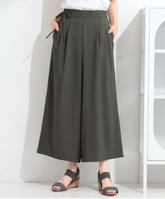 SHOO・LA・RUE / シューラルー ショート・ハーフ・半端丈パンツ | 【S-LL／洗濯機可】リボン付きスカーチョパンツ