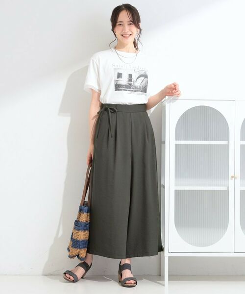 SHOO・LA・RUE / シューラルー ショート・ハーフ・半端丈パンツ | 【S-LL/洗濯機可】リボン付きスカーチョパンツ | 詳細3