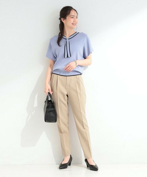 SHOO・LA・RUE / シューラルー パンツ | 【ひんやり／UV／通勤】洗濯後しわになりにくい タックテーパードパンツ | 詳細7