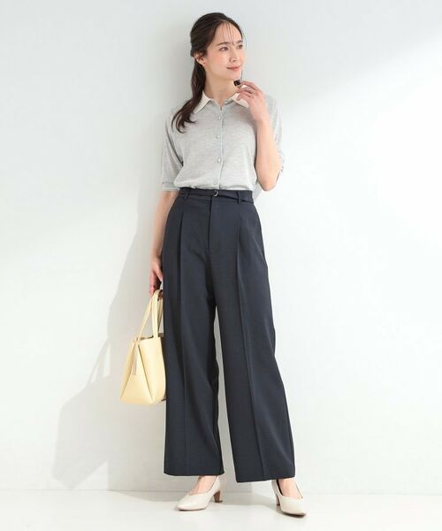 SHOO・LA・RUE / シューラルー パンツ | 【ひんやり／UV／通勤】洗濯後しわになりにくい ベルト付きワイドパンツ | 詳細11