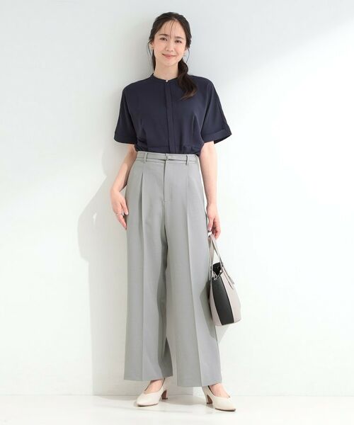 SHOO・LA・RUE / シューラルー パンツ | 【ひんやり／UV／通勤】洗濯後しわになりにくい ベルト付きワイドパンツ | 詳細3