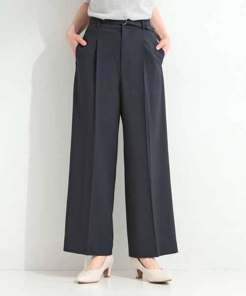SHOO・LA・RUE / シューラルー パンツ | 【ひんやり／UV／通勤】洗濯後しわになりにくい ベルト付きワイドパンツ | 詳細9