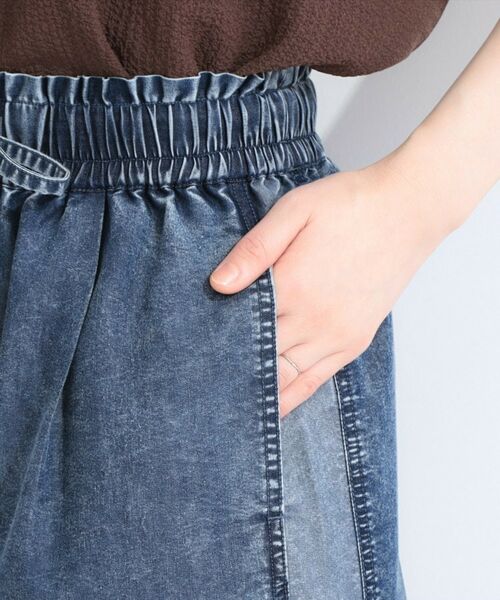 SHOO・LA・RUE / シューラルー デニムパンツ | 【洗濯機可/S-LL】サイドライン風切り替え ライトオンスデニム イージーパンツ | 詳細13