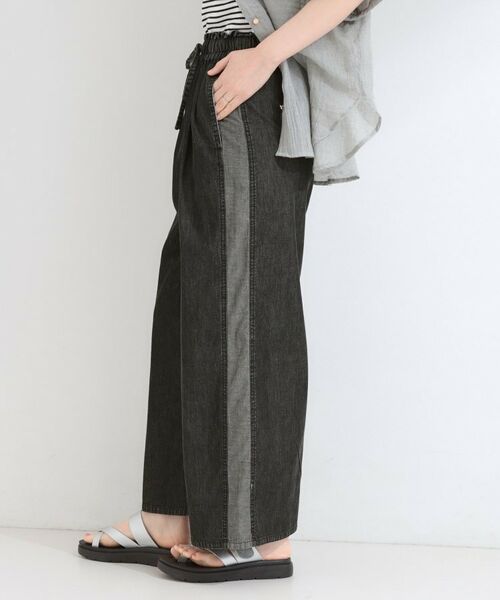 SHOO・LA・RUE / シューラルー デニムパンツ | 【洗濯機可/S-LL】サイドライン風切り替え ライトオンスデニム イージーパンツ | 詳細2