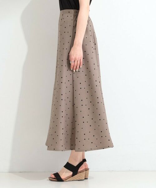 SHOO・LA・RUE / シューラルー スカート | ドット柄 麻調フレアスカート | 詳細10
