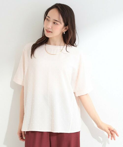 SHOO・LA・RUE / シューラルー シャツ・ブラウス | 【洗濯後しわになりにくい】ドビードットドルマントップス | 詳細1
