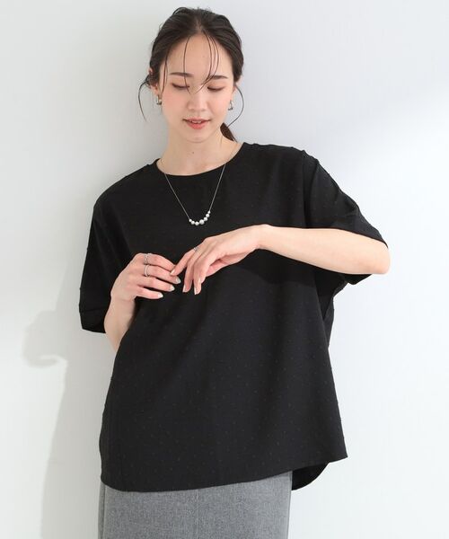 SHOO・LA・RUE / シューラルー シャツ・ブラウス | 【洗濯後しわになりにくい】ドビードットドルマントップス | 詳細5