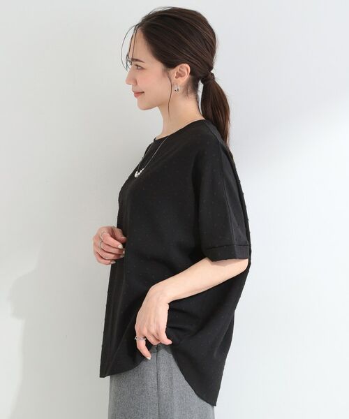 SHOO・LA・RUE / シューラルー シャツ・ブラウス | 【洗濯後しわになりにくい】ドビードットドルマントップス | 詳細6