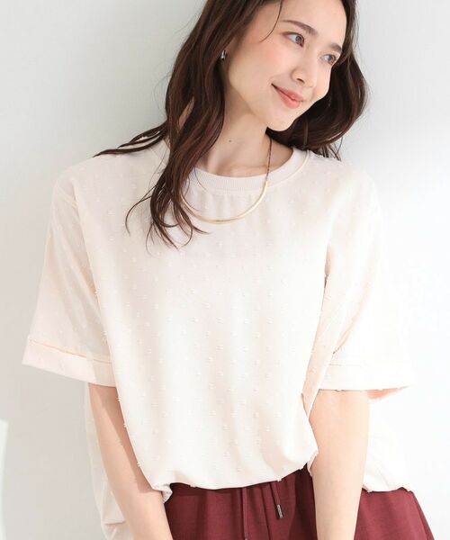 SHOO・LA・RUE / シューラルー シャツ・ブラウス | 【洗濯後しわになりにくい】ドビードットドルマントップス（アイボリー(004)）