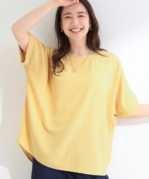 SHOO・LA・RUE / シューラルー シャツ・ブラウス | 【洗濯後しわになりにくい】ドビードットドルマントップス（イエロー(031)）
