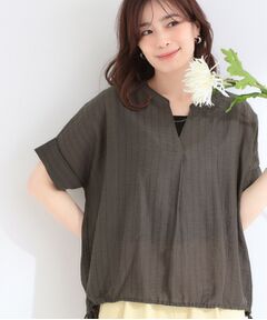 SHOO・LA・RUE / シューラルー シャツ・ブラウス | 【体型カバー/洗濯機可】インせず着られる スキッパー裾リボンブラウス