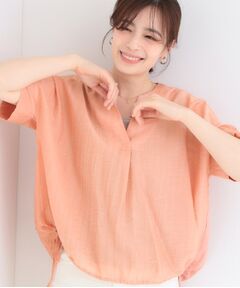 SHOO・LA・RUE / シューラルー シャツ・ブラウス | 【体型カバー/洗濯機可】インせず着られる スキッパー裾リボンブラウス