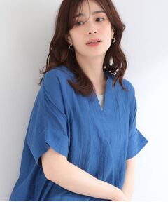 SHOO・LA・RUE / シューラルー シャツ・ブラウス | 【体型カバー/洗濯機可】インせず着られる スキッパー裾リボンブラウス