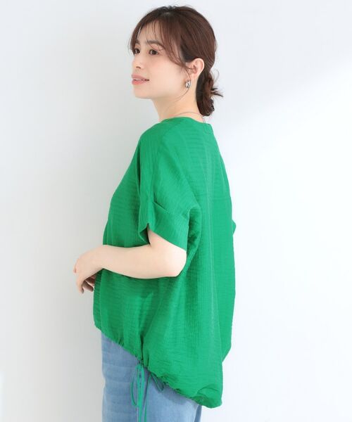 SHOO・LA・RUE / シューラルー シャツ・ブラウス | 【体型カバー/洗濯機可】インせず着られる スキッパー裾リボンブラウス | 詳細10