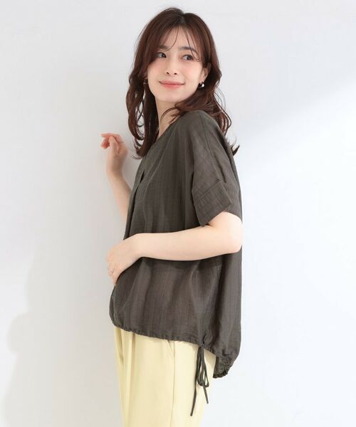 SHOO・LA・RUE / シューラルー シャツ・ブラウス | 【体型カバー/洗濯機可】インせず着られる スキッパー裾リボンブラウス | 詳細6