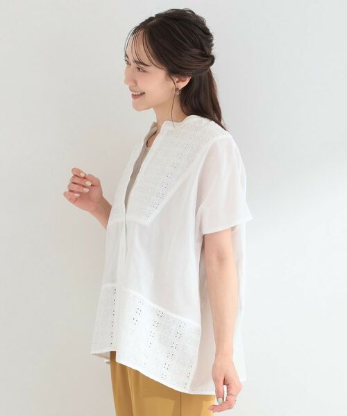 SHOO・LA・RUE / シューラルー シャツ・ブラウス | 刺繍切り替え前あきブラウス | 詳細2