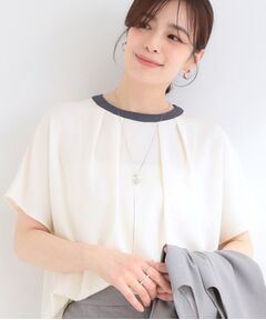 SHOO・LA・RUE / シューラルー シャツ・ブラウス | 【ひんやり/UV/通勤】洗濯後しわになりにくい 上品配色ブラウス