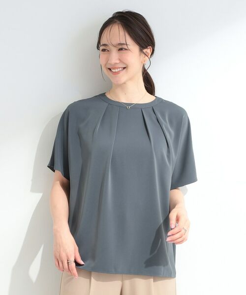 SHOO・LA・RUE / シューラルー シャツ・ブラウス | 【ひんやり/吸水速乾/UV/通勤】洗濯後しわになりにくい 上品配色ブラウス | 詳細5