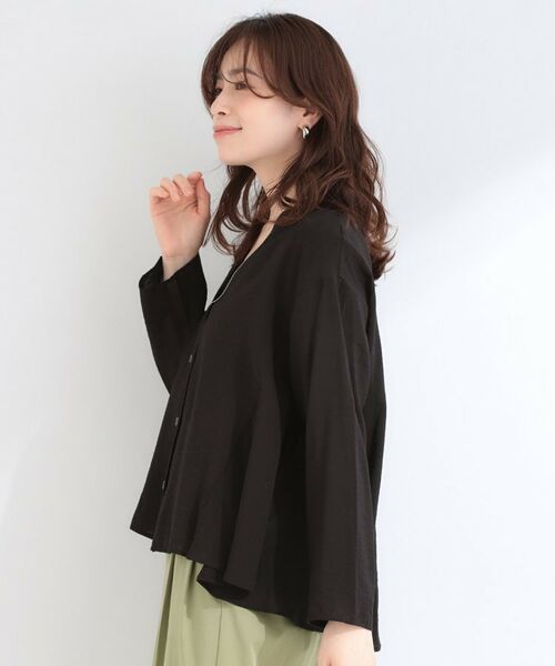 SHOO・LA・RUE / シューラルー カーディガン・ボレロ | 【洗濯機可/S-LL】Vネックですっきりきれい見え 大人のシアーシャツカーディガン | 詳細6