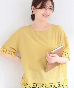 SHOO・LA・RUE / シューラルー シャツ・ブラウス | 【ひんやり/洗濯後しわになりにくい/S-LL】コーデの主役になる レース付きブラウス