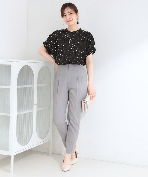 SHOO・LA・RUE / シューラルー シャツ・ブラウス | 【洗濯機可／洗濯後しわになりにくい】ドット柄袖タックブラウス | 詳細7