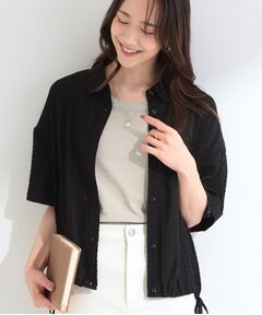 SHOO・LA・RUE / シューラルー シャツ・ブラウス | 【S-LL/洗濯機可/体型カバー】さらさら シャーリングシフォン 裾ドロストシャツ