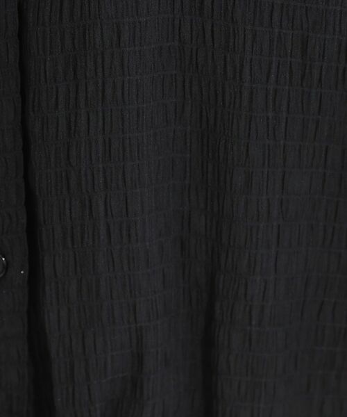 SHOO・LA・RUE / シューラルー シャツ・ブラウス | 【S-LL/洗濯機可/体型カバー】さらさら シャーリングシフォン 裾ドロストシャツ | 詳細4