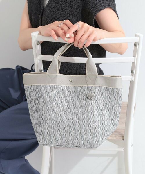 SHOO・LA・RUE / シューラルー トートバッグ | 雑材シートランチトートバッグ(グレー(012))