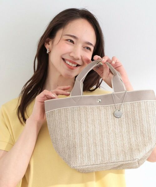 SHOO・LA・RUE / シューラルー トートバッグ | 雑材シートランチトートバッグ(グレージュ(050))