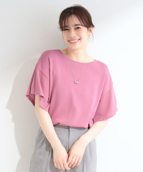 SHOO・LA・RUE / シューラルー ニット・セーター | おうちで洗えるバタフライシアー半袖ニット | 詳細13