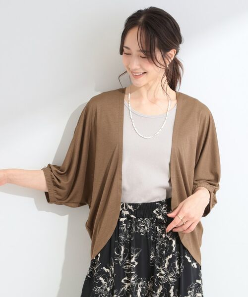 SHOO・LA・RUE / シューラルー カーディガン・ボレロ | 【ひんやり/UV/洗濯機可】体型カバーも叶う さらさら五分袖ボレロカーディガン | 詳細9