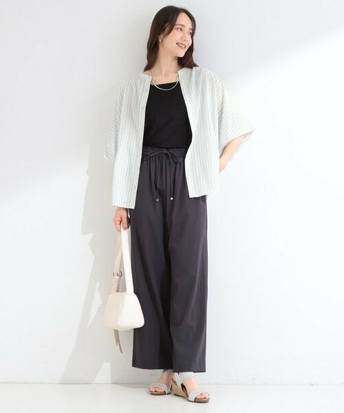 SHOO・LA・RUE / シューラルー シャツ・ブラウス | 【ひんやり/洗濯機可/体型カバー】二の腕隠れる ゆるっと 衿ギャザー レーヨンブラウス | 詳細7