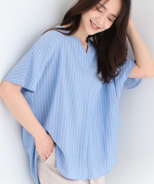SHOO・LA・RUE / シューラルー シャツ・ブラウス | レーヨンタックスキッパー（ブルー(391)）