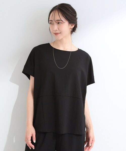 SHOO・LA・RUE / シューラルー カットソー | 【S-LL/洗濯機可】軽凛(かろりん) 切り替えコクーントップス | 詳細1