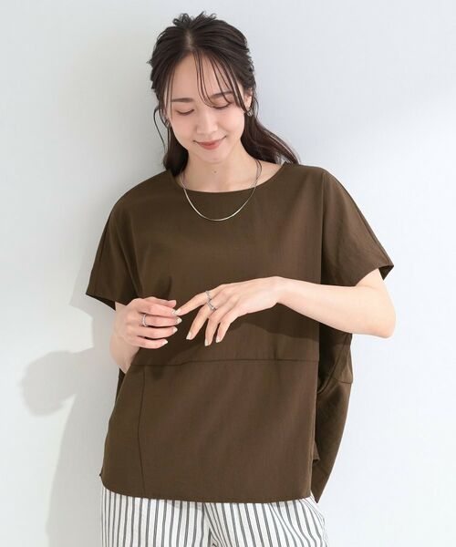 SHOO・LA・RUE / シューラルー カットソー | 【S-LL/洗濯機可】軽凛(かろりん) 切り替えコクーントップス | 詳細12
