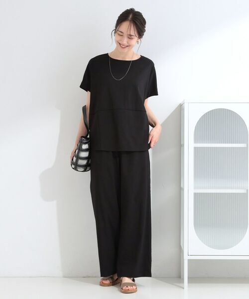 SHOO・LA・RUE / シューラルー カットソー | 【S-LL/洗濯機可】軽凛(かろりん) 切り替えコクーントップス | 詳細5