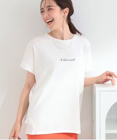 SHOO・LA・RUE / シューラルー カットソー | 【汗じみ防止/ひんやり/S-LL】インせず着られる 刺繍ロゴTシャツ