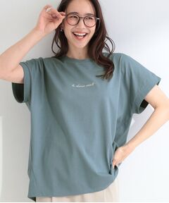 SHOO・LA・RUE / シューラルー カットソー | 【汗じみ防止/ひんやり/S-LL】インせず着られる 刺繍ロゴTシャツ