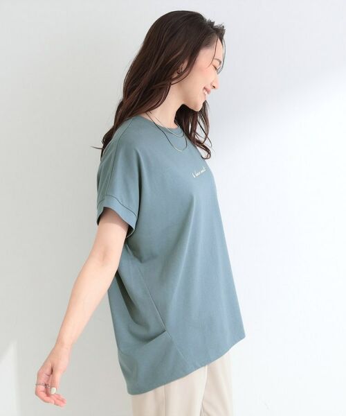 SHOO・LA・RUE / シューラルー カットソー | 【汗じみ防止/ひんやり/S-LL】インせず着られる 刺繍ロゴTシャツ | 詳細14