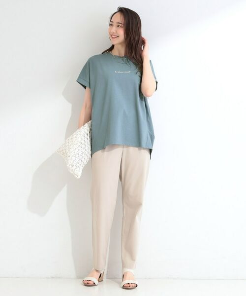 SHOO・LA・RUE / シューラルー カットソー | 【汗じみ防止/ひんやり/S-LL】インせず着られる 刺繍ロゴTシャツ | 詳細15