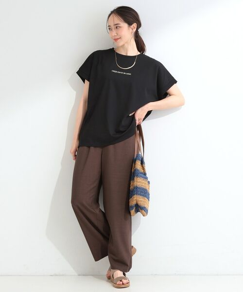 SHOO・LA・RUE / シューラルー カットソー | 【汗じみ防止/ひんやり/S-LL】インせず着られる 刺繍ロゴTシャツ | 詳細19