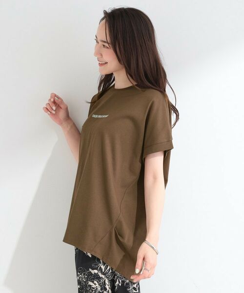 SHOO・LA・RUE / シューラルー カットソー | 【汗じみ防止/ひんやり/S-LL】インせず着られる 刺繍ロゴTシャツ | 詳細2